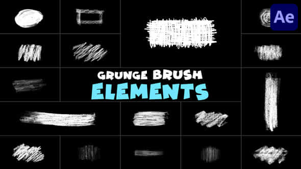 Grunge Brush Elements After Effects - VideoHive 51387291