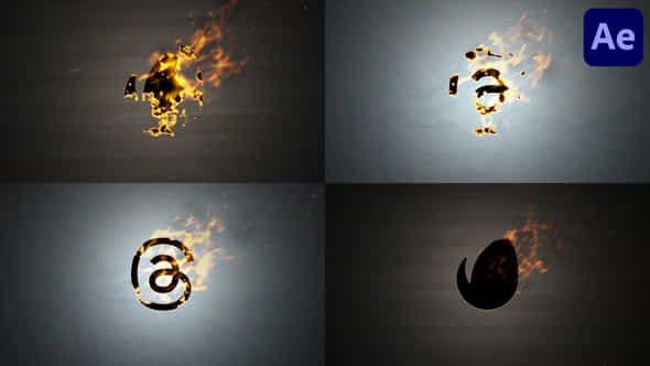 Burn Up Logo For After Effects - VideoHive 52155671