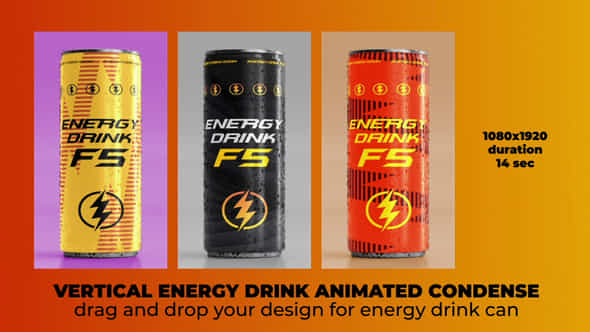 Vertical Energy Drink Animated Condense - VideoHive 59186159
