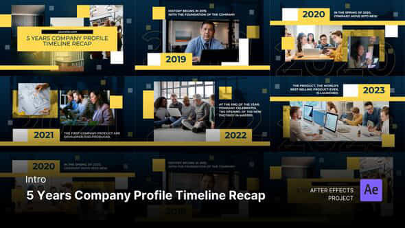 Introopening 5 Years Company Profile Timeline Recap After Effects Project Files - VideoHive 54525255