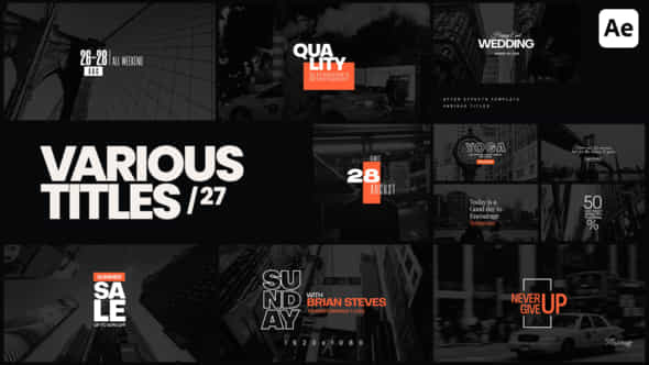 Various Titles 27 - VideoHive 47531682