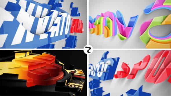 Realistic Cascading 3D Logo - VideoHive 21979792