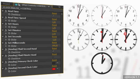 Analog Watch Clock - VideoHive 6674508