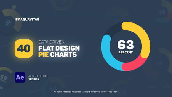 Flat Design Pie Charts - VideoHive 35636362
