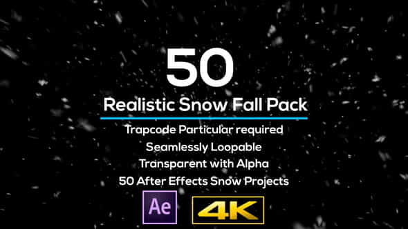 50 Realistic Snow Falls Projects - VideoHive 29151895