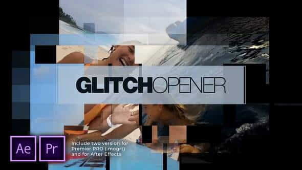 Smart Slideshow Glitch Opener - VideoHive 28340149