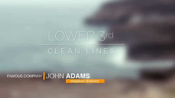 Lower 3rds - Clean Lines - VideoHive 11229870