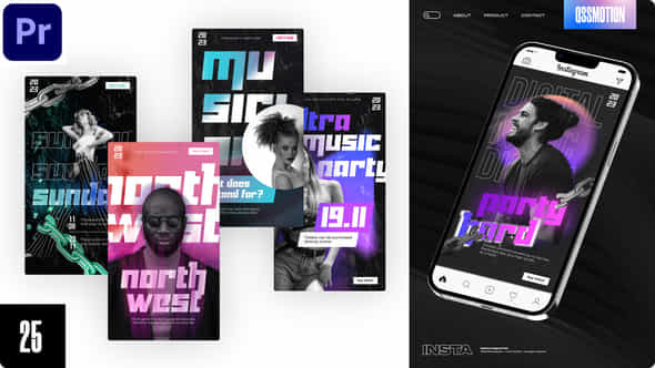 Party Instagram Stories - VideoHive 43752102