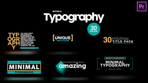 Minimal Typo Premiere - VideoHive 38315318