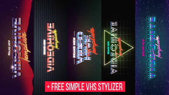 5 VHS Title Opener Pack - VideoHive 15802429