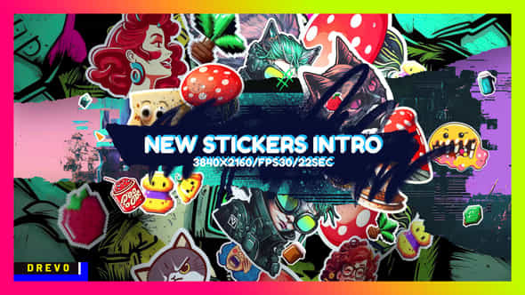New Stickers Intro - VideoHive 44286076