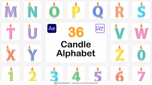 Candle Alphabet - VideoHive 47343970