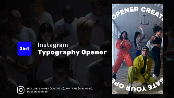 Instagram Typography Opener - VideoHive 37315282