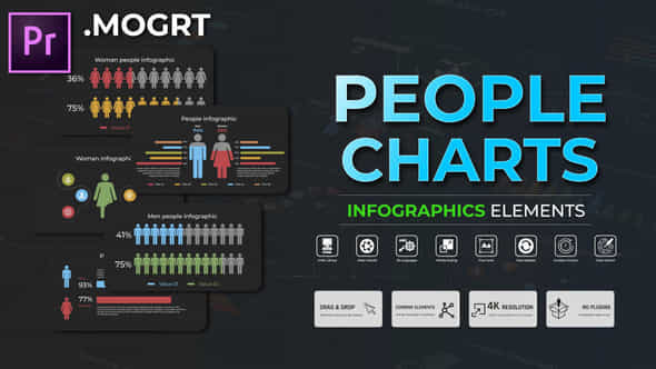 Infographic People Charts Mogrt - VideoHive 51480388