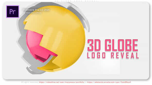 3D Globe Logo Reveal - VideoHive 53368867