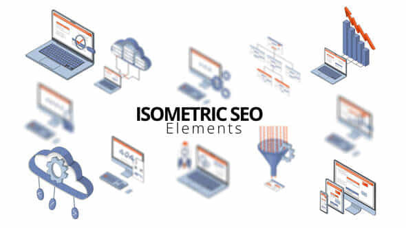 Isometric Seo Elements - VideoHive 50335159