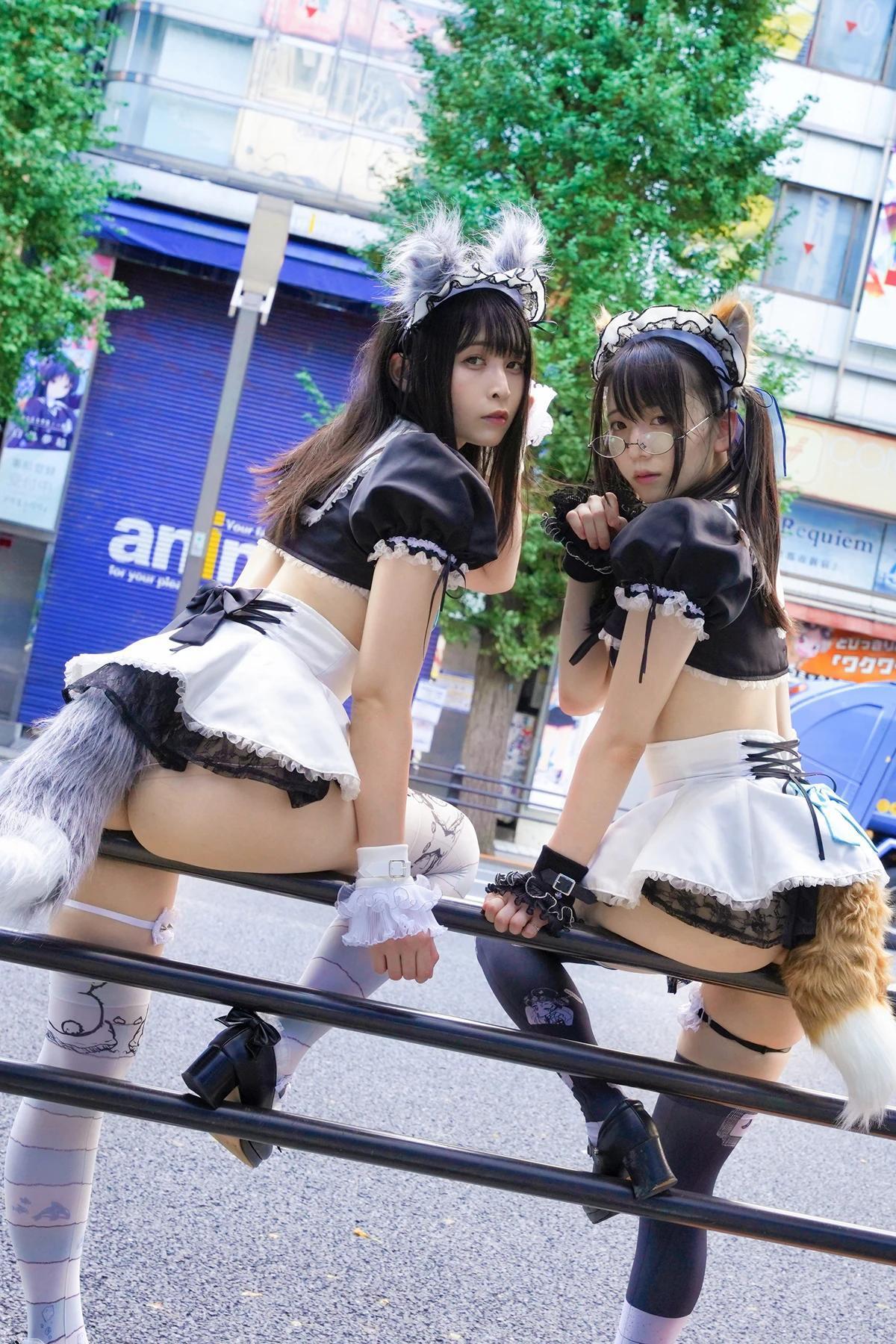 Sui Utatane うたたね翠, Mizuna Shione 水那しおね, 写真集 「野生のメイドがあらわれた！」 Set.02(11)