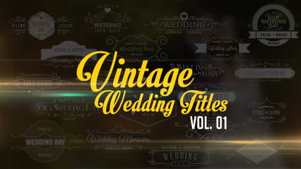 Vintage Wedding Titles vol. 01 - VideoHive 10979823