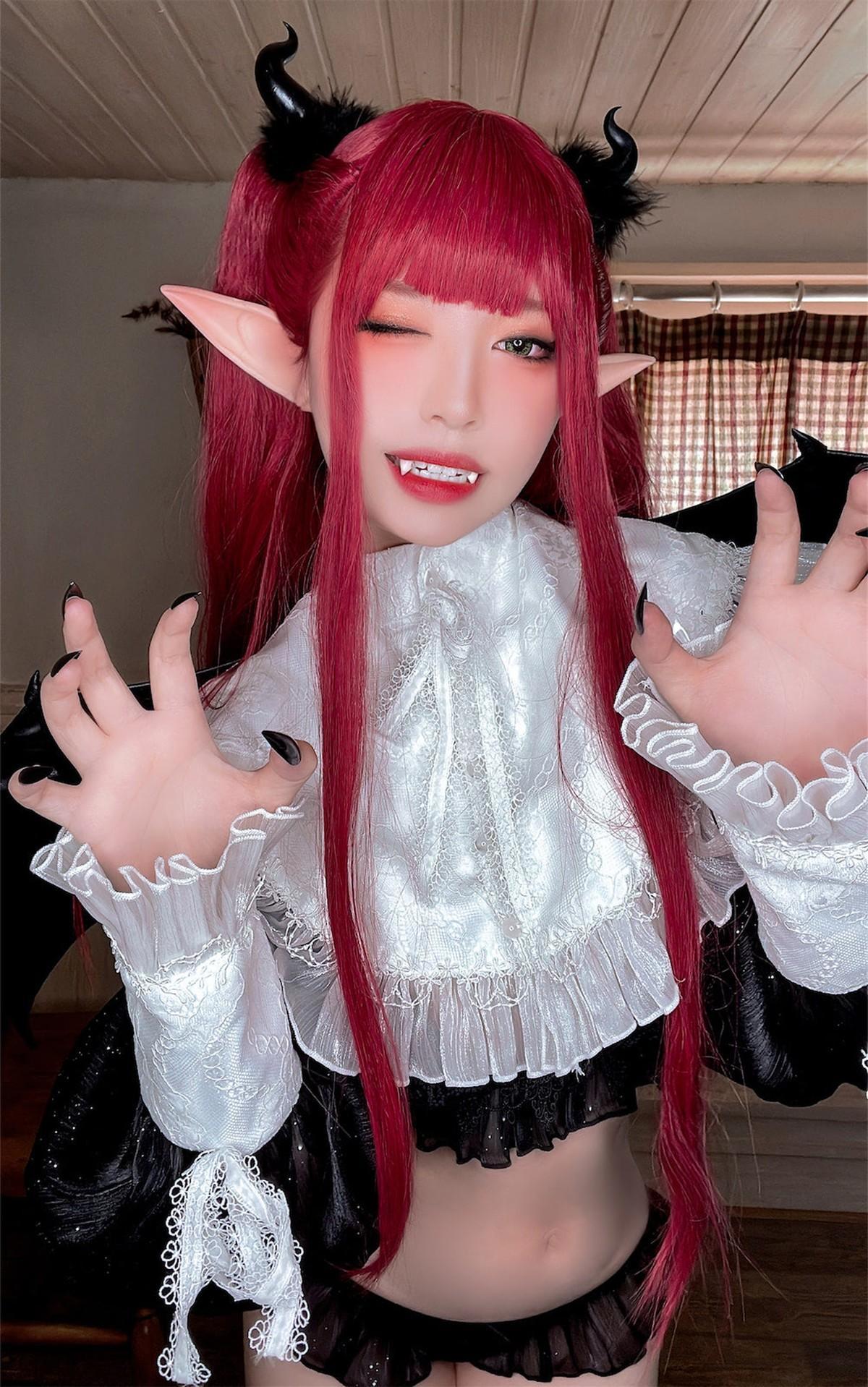 Cosplay 半半子Banbanko 小恶魔利兹(39)