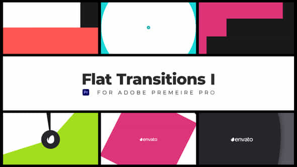 Flat Transitions I Mogrt - VideoHive 42926066