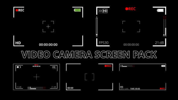 Video Camera Screen Pack - VideoHive 32048041
