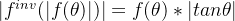 |f^{inv}(|f(\theta)|)|=f(\theta)*|tan\theta|