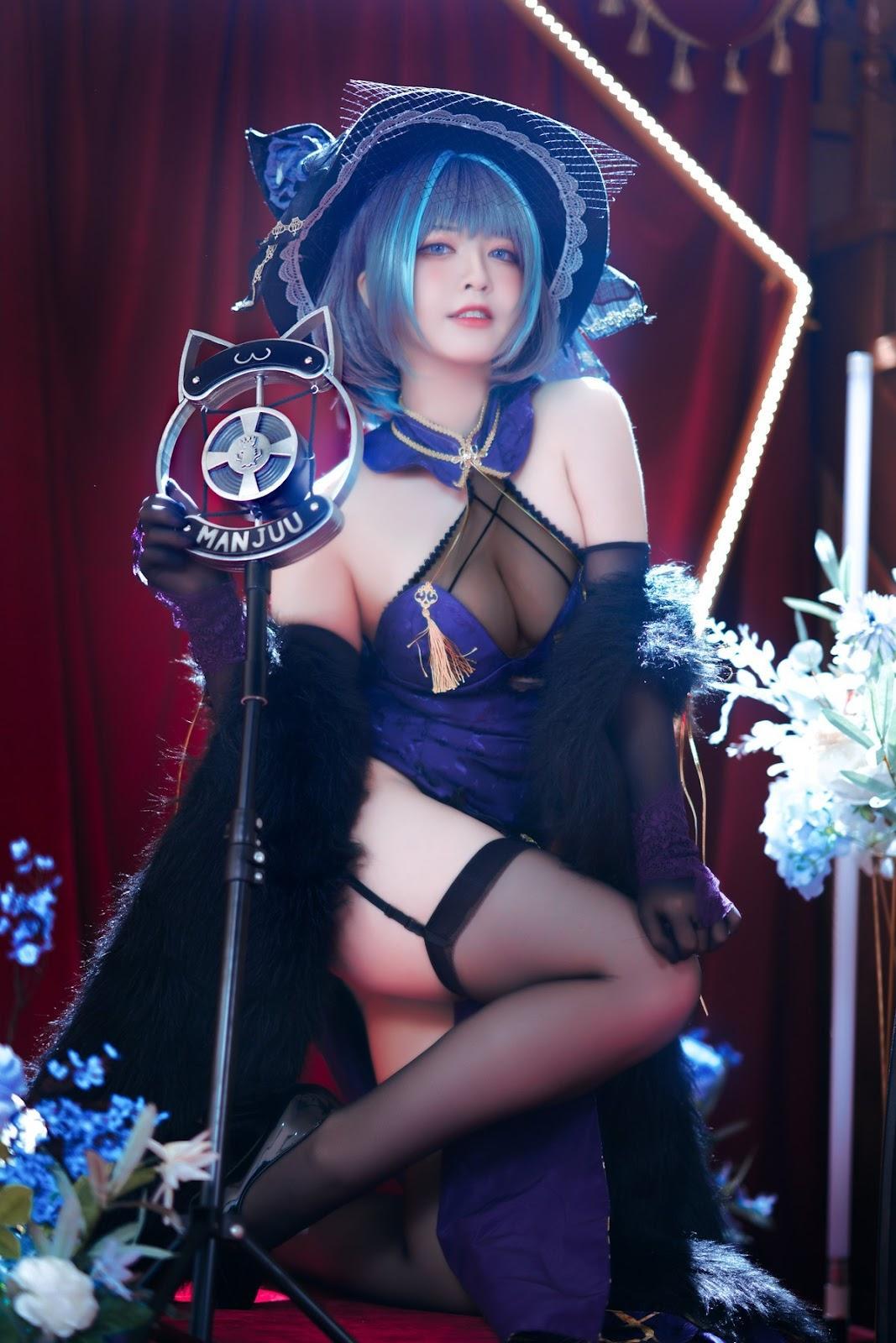 Cosplay 半半子 柴郡旗袍(27)