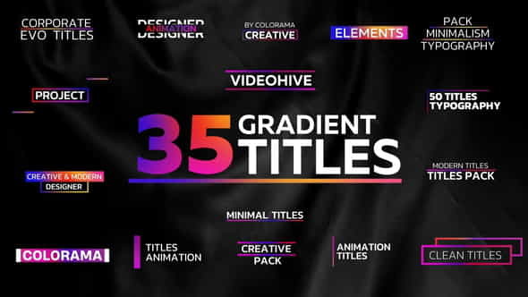 Minimal Gradient Titles - VideoHive 35982965