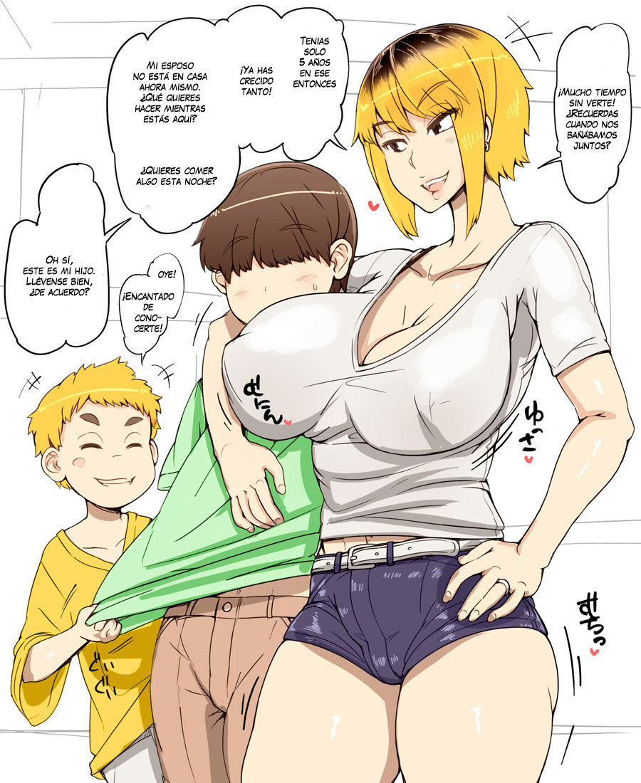 A Shota Visiting a Young American Mother - 0