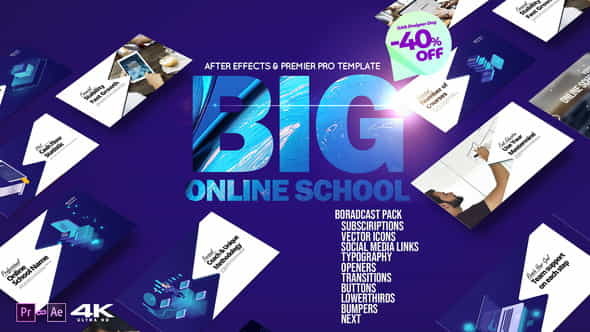 Big Online School Broadcast Pack - VideoHive 23561033