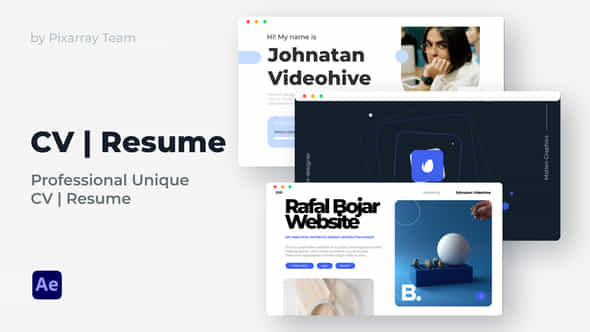 Resume Portfolio CV - VideoHive 32634811