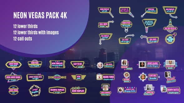 Neon Vegas Pack 4K - VideoHive 33558977