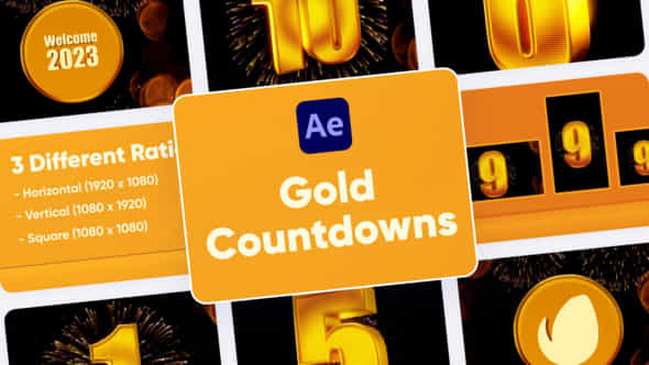 Gold Countdown For - VideoHive 42060156