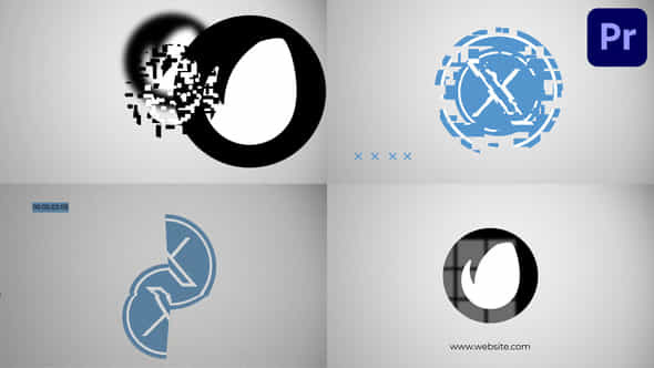 Logo Glitch Reveal For Premiere Pro - VideoHive 52787986