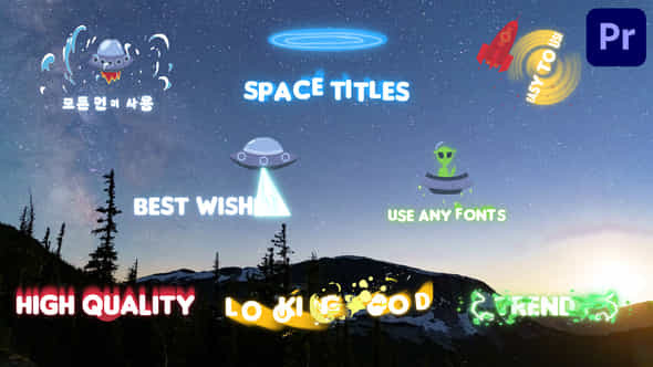 Ufo And Aliens Space Titles For Premiere Pro - VideoHive 51499001