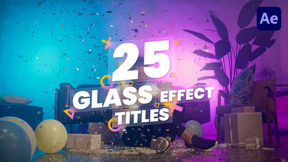 25 Glass Titles - VideoHive 42239254