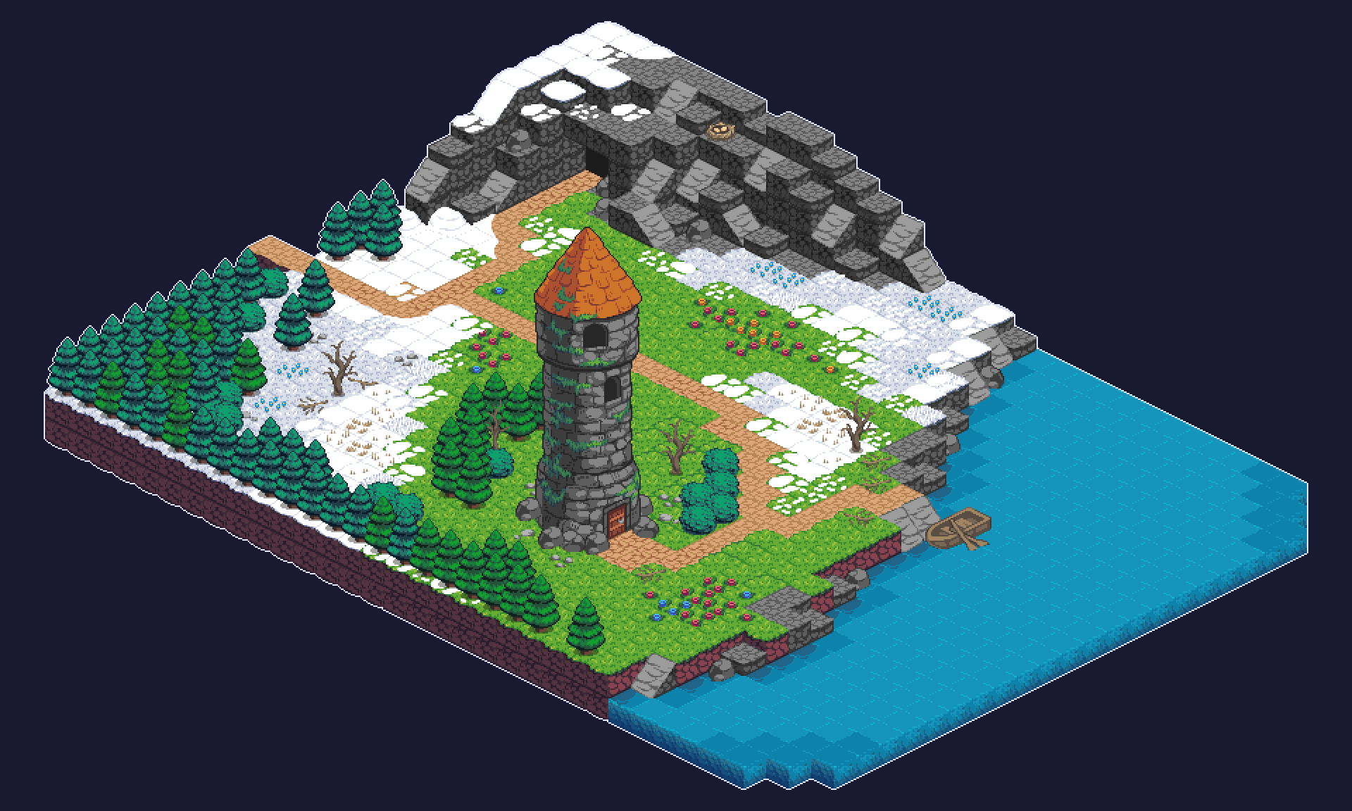 Winter&#39;s End location art made by maxchill!