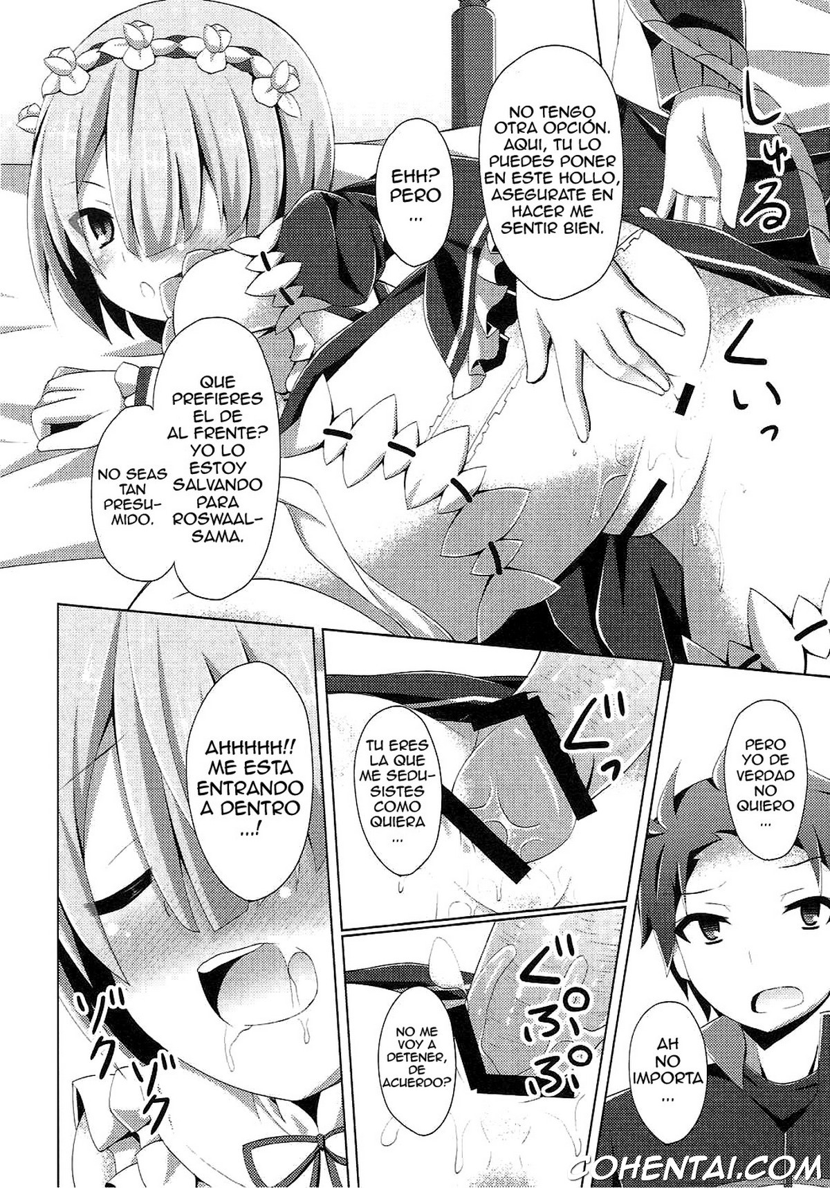 “A Subaru-kun Ecchi Shimasu?” “Chotto Barusu Nani Jiro Jiro Miten no yo” (Re:Zero Kara Hajimeru Isekai Seikatsu) xxx comics manga porno doujin hentai español sexo 