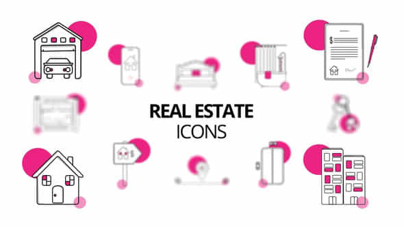 Real Estate Icons - VideoHive 51781156
