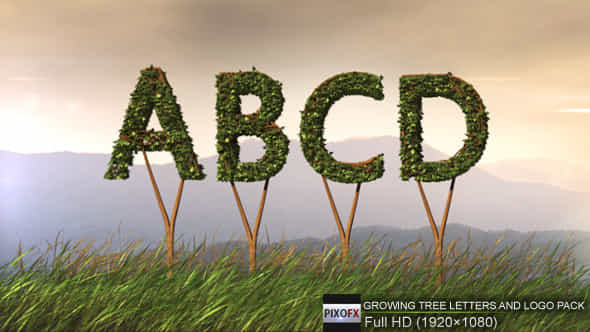 Growing Tree Letters And Logo Pack - VideoHive 5148522