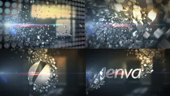 Metallic Crystal Logo Text Reveal - VideoHive 6502180
