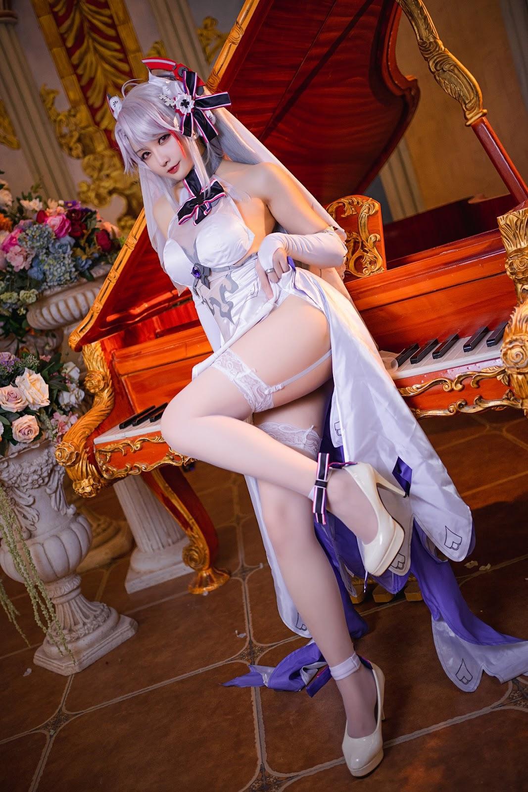 Cosplay 星之迟迟Hoshilily 秘密花园 欧根婚纱(13)