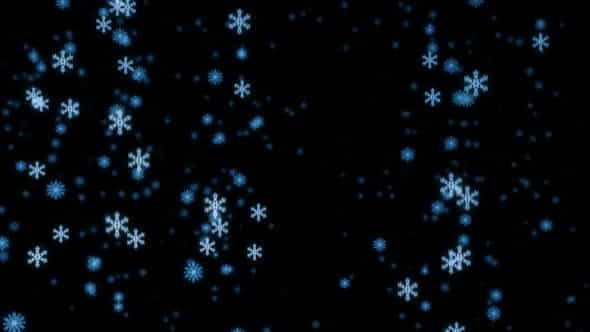 Loopable snowfall at night - VideoHive 33134864