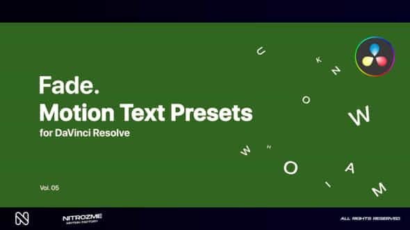 Fade Motion Text - VideoHive 47043789