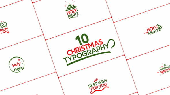 Christmas Typography - VideoHive 34756960