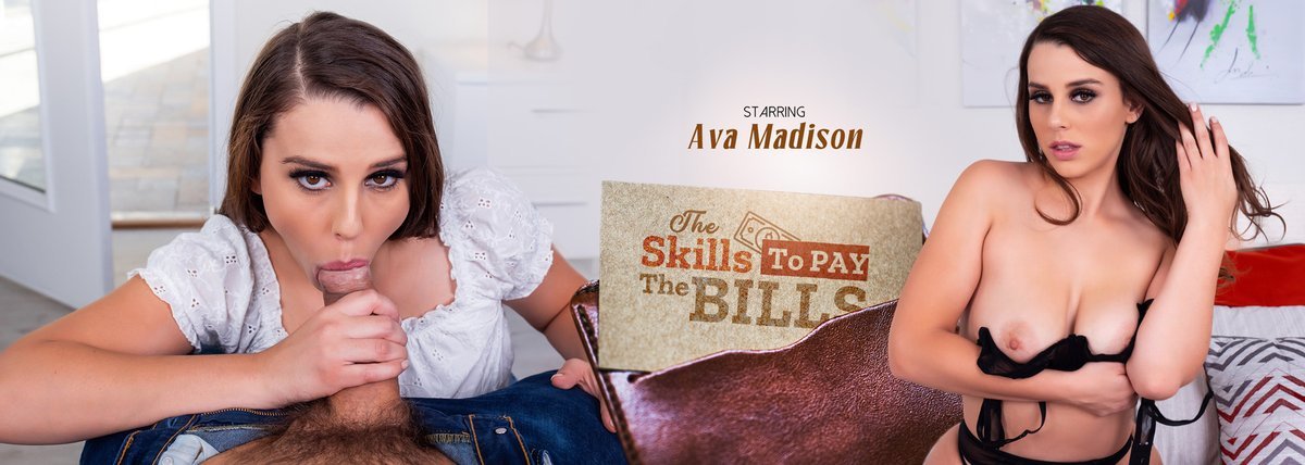 [VRBangers.com] Ava Madison (The Skills to Pay the Bills / 23.07.2021) [2021 г., Babe, Brunette, Big Ass, Blowjob, Cowgirl, Cum in Mouth, Cum On Face, Cumshots, Curvy, Doggy Style, Facial, Hairy Pussy, Hardcore, POV, Natural Tits, Reverse Cowgirl, St ]