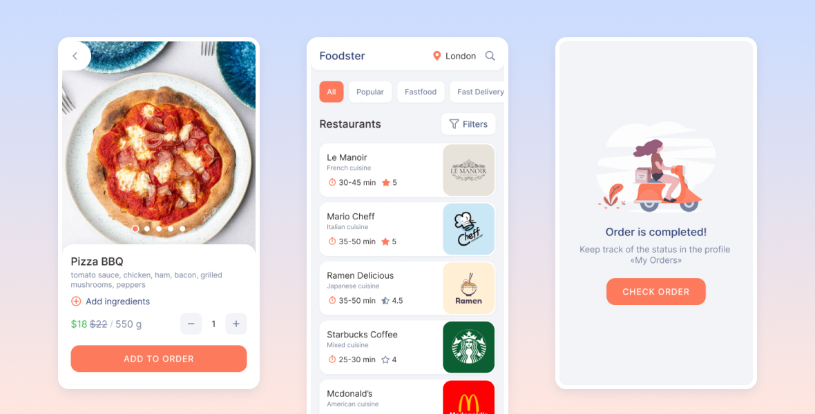 Foodster – Delivery App Figma Template - 3