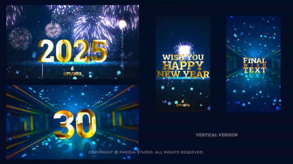 Golden Countdown - VideoHive 55537850