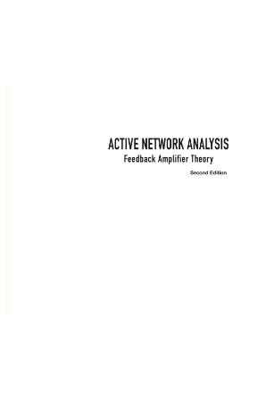 Active Network Analysis - Feedback Amplifier Theory 2nd Edition