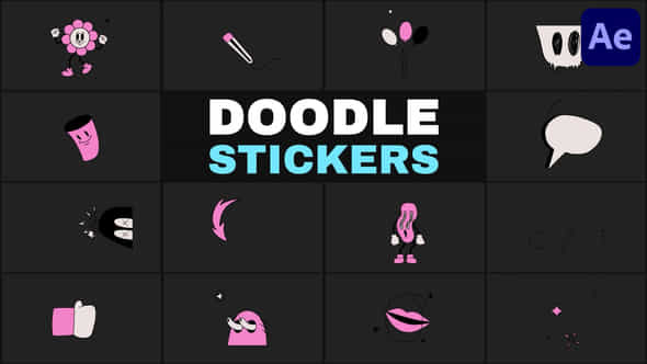 Doodle Animated Stickers For After Effects - VideoHive 57422100